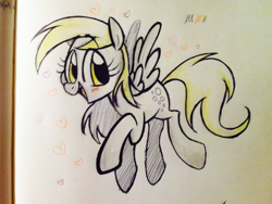 Size: 1041x781 | Tagged: safe, artist:kluzart, derpy hooves, pony, g4, quadrupedal, solo, traditional art