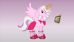 Size: 1280x721 | Tagged: safe, artist:mlp-silver-quill, oc, oc:mary sue, oc:silver quill, pony, after the fact, after the fact:slice of life, cellphone, clothes, dress, magic, magic aura, mary sue is not amused, phone, smartphone, unamused