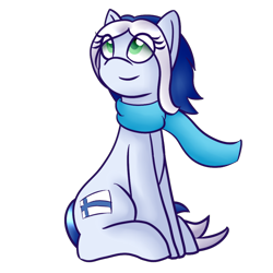 Size: 640x640 | Tagged: safe, artist:ask-ponyvenezuela, oc, earth pony, pony, earth pony oc, female, finland, nation ponies, ponified, simple background, solo, transparent background
