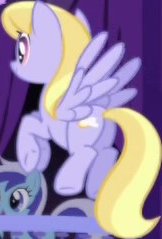 Size: 162x239 | Tagged: safe, screencap, cloud kicker, pegasus, pony, friendship is magic, g4, background character, background pony, cropped, female, flying, mare, solo focus, spread wings, wings
