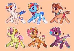Size: 3446x2376 | Tagged: safe, artist:cocopudu, oc, oc only, earth pony, pegasus, pony, unicorn, adoptable, high res