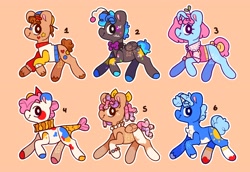 Size: 3446x2376 | Tagged: safe, artist:cocopudu, oc, oc only, earth pony, pegasus, pony, unicorn, adoptable, high res