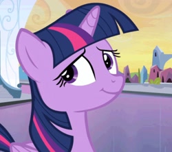 Size: 1080x960 | Tagged: safe, screencap, twilight sparkle, alicorn, pony, equestria girls, g4, my little pony equestria girls, cropped, crystal empire, smiling, solo, twilight sparkle (alicorn)