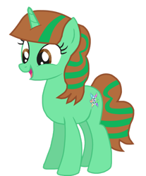 Size: 1280x1545 | Tagged: safe, artist:ncolque, oc, oc:musescript, plant pony, pony, tree pony, unicorn, multicolored hair, simple background, smiling, transparent background, tree