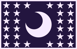 Size: 2541x1640 | Tagged: safe, artist:moonatik, crescent moon, flag, flag of equestria, lunar empire, moon, stars
