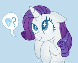 Size: 1336x1080 | Tagged: safe, artist:orcabunnies, rarity, pony, unicorn, g4, cute, floppy ears, gem, pictogram, raribetes, smiling, solo, speech bubble, starry eyes, wingding eyes