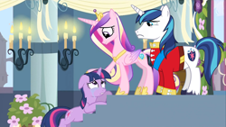 Size: 992x558 | Tagged: safe, artist:incredibubbleirishguy, edit, edited screencap, editor:incredibubbleirishguy, screencap, princess cadance, shining armor, twilight sparkle, alicorn, pony, unicorn, a canterlot wedding, g4, 1000 years in photoshop, alternate ending, alternate scenario, apologetic, apologizing, apology, brother and sister, candle, comfort, comforting, comforting twilight, crying, crylight sparkle, cute, female, floppy ears, flower, guilty, husband and wife, i'm sorry, male, mare, palace, sad, sad armor, sadorable, siblings, sisters-in-law, sorry, stallion, tearjerker, trio, unicorn twilight