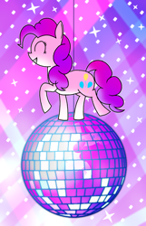 Size: 2000x3100 | Tagged: safe, artist:neonshy02, pinkie pie, earth pony, pony, g4, disco ball, high res, smiling, solo