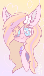 Size: 1128x1946 | Tagged: safe, artist:neonshy02, oc, pony, blushing, flower, flower in hair, heart, heart eyes, solo, wingding eyes