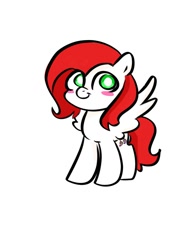 Size: 1074x1368 | Tagged: safe, artist:petaltwinkle, oc, oc only, pegasus, pony, simple background, solo, white background, white pupils