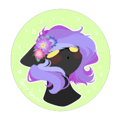 Size: 4000x4000 | Tagged: safe, artist:prettyshinegp, oc, oc only, earth pony, pony, blush sticker, blushing, bust, earth pony oc, female, flower, flower in hair, mare, simple background, solo, transparent background