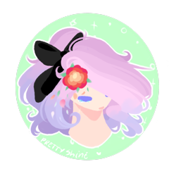 Size: 2449x2449 | Tagged: safe, artist:prettyshinegp, oc, oc only, earth pony, pony, blush sticker, blushing, bow, bust, earth pony oc, female, flower, flower in hair, hair bow, high res, mare, simple background, solo, transparent background