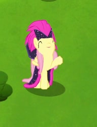 Size: 320x418 | Tagged: safe, gameloft, screencap, fluttershy, pegasus, pony, g4, my little pony: magic princess, cute, smiling, waving