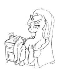 Size: 1539x1610 | Tagged: safe, artist:phillnana, lyra heartstrings, pony, unicorn, g4, chair, sitting, sketch, solo