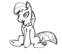 Size: 924x800 | Tagged: safe, artist:phillnana, octavia melody, earth pony, pony, g4, sitting, sketch, solo