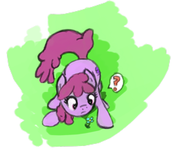 Size: 1024x925 | Tagged: safe, artist:phillnana, berry punch, berryshine, earth pony, pony, g4, female, flower, grass, mare, simple background, sketch, solo, transparent background
