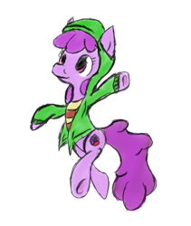 Size: 525x622 | Tagged: safe, artist:phillnana, berry punch, berryshine, earth pony, pony, g4, clothes, female, hoodie, mare, simple background, sketch, solo, transparent background