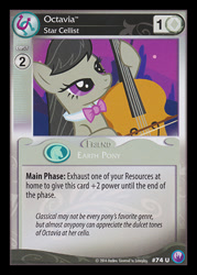 Size: 344x480 | Tagged: safe, enterplay, octavia melody, earth pony, pony, canterlot nights, g4, my little pony collectible card game, sweet and elite, ccg, cello, female, mare, merchandise, musical instrument, solo