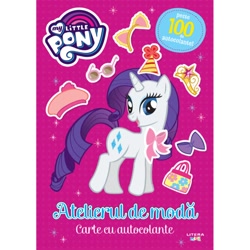 Size: 1000x1000 | Tagged: safe, rarity, pony, unicorn, g4, book, my little pony logo, romanian, text