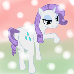 Size: 1024x1024 | Tagged: safe, artist:jimthecactus, rarity, pony, unicorn, g4, bubble, butt, female, lidded eyes, looking back, mare, plot, rearity, smiling, solo