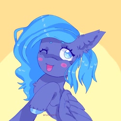 Size: 1500x1500 | Tagged: safe, artist:funnyhat12, oc, oc only, pegasus, pony, gradient background, solo