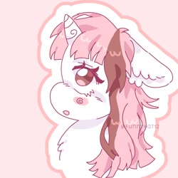 Size: 1500x1500 | Tagged: safe, artist:funnyhat12, oc, oc only, pony, unicorn, bust, portrait, simple background, solo