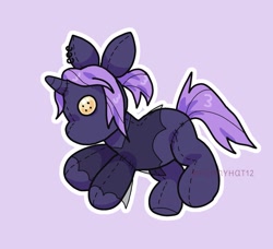 Size: 1405x1280 | Tagged: safe, artist:funnyhat12, oc, oc only, pony, unicorn, plushie, pony plushie, simple background, solo