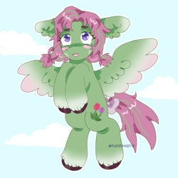 Size: 1497x1500 | Tagged: safe, artist:funnyhat12, oc, oc only, pegasus, pony, bow, gradient background, solo, tail, tail bow