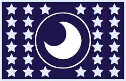 Size: 668x427 | Tagged: safe, artist:mustaphatr, crescent moon, flag, moon, no pony, stars