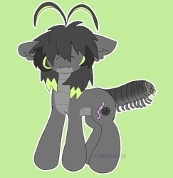 Size: 1460x1500 | Tagged: safe, artist:funnyhat12, oc, oc only, bug pony, insect, pony, adoptable, simple background, solo