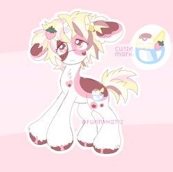 Size: 2024x2005 | Tagged: safe, artist:funnyhat12, oc, oc only, pony, unicorn, adoptable, gradient background, high res, reference sheet, solo