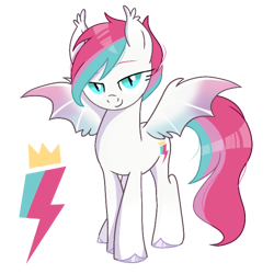 Size: 655x656 | Tagged: safe, artist:泽虹sunbow, zipp storm, bat pony, pegasus, pony, g5, colorful, cool, looking at you, simple background, solo, spread wings, transparent background, wings