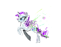 Size: 650x500 | Tagged: safe, artist:eyerealm, rarity, pony, unicorn, g4, animated, butterfly wings, flapping wings, gif, running, simple background, solo, transparent background, wings