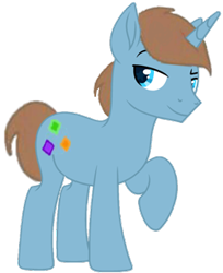 Size: 262x321 | Tagged: safe, artist:ncolque, oc, oc:firebro, pony, unicorn, raised hoof, simple background, smiling, transparent background