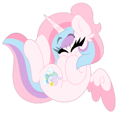 Size: 3000x3000 | Tagged: safe, artist:ladylullabystar, oc, oc:lullaby star, alicorn, pony, colored wings, eyes closed, female, high res, mare, simple background, solo, transparent background, two toned wings, wings