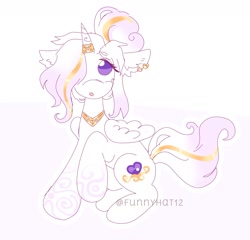 Size: 1593x1531 | Tagged: safe, artist:funnyhat12, oc, oc only, alicorn, pony, adoptable, gradient background, solo