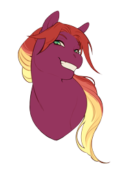 Size: 1748x2480 | Tagged: safe, artist:celeriven, oc, oc:passion fruit, earth pony, pony, bust, female, mare, portrait, simple background, solo, transparent background