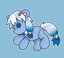 Size: 1405x1280 | Tagged: safe, artist:funnyhat12, oc, oc only, earth pony, pony, plushie, pony plushie, simple background, solo