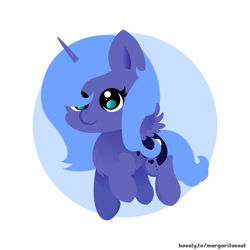 Size: 2200x2200 | Tagged: safe, artist:margaritaenot, princess luna, alicorn, pony, g4, cute, high res, lunabetes, s1 luna, simple background, solo, vector