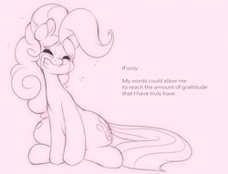 Size: 1956x1491 | Tagged: safe, artist:tamabel, pinkie pie, earth pony, pony, g4, female, monochrome, simple background, solo