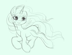 Size: 1620x1252 | Tagged: safe, artist:tamabel, oc, oc only, alicorn, pony, female, monochrome, simple background, solo