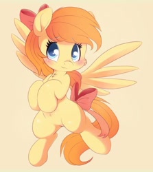 Size: 520x582 | Tagged: safe, artist:tamabel, oc, oc only, oc:deliambre, pegasus, pony, bow, bowtie, simple background, solo, tail, tail bow