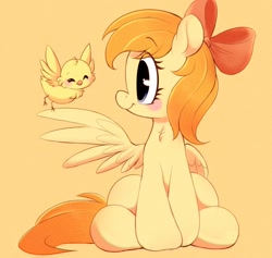 Size: 1266x1200 | Tagged: safe, artist:tamabel, oc, oc only, bird, pegasus, pony, bowtie, simple background, solo