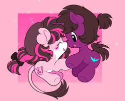 Size: 1496x1200 | Tagged: safe, artist:tamabel, oc, oc only, earth pony, pony, boop, gradient background, noseboop, solo