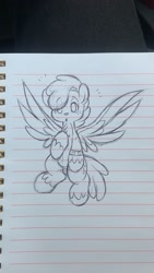 Size: 1152x2048 | Tagged: safe, artist:tamabel, oc, oc only, pegasus, pony, solo, traditional art