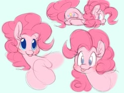 Size: 1600x1200 | Tagged: safe, artist:tamabel, pinkie pie, earth pony, pony, g4, simple background, sketch, solo