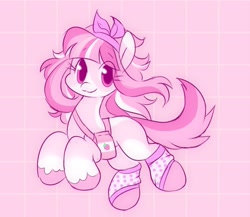 Size: 1289x1120 | Tagged: safe, artist:tamabel, oc, oc only, earth pony, pony, adoptable, bandage, clothes, simple background, socks, solo