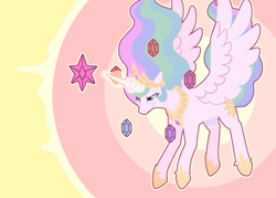 Size: 1280x914 | Tagged: safe, artist:flightless-fox, princess celestia, alicorn, pony, g4, element of generosity, element of honesty, element of kindness, element of laughter, element of loyalty, element of magic, elements of harmony, solo