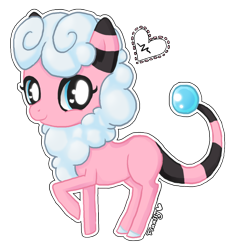 Size: 824x882 | Tagged: safe, artist:ne-chi, flaffy, pony, eyes closed, pokémon, ponified, simple background, transparent background