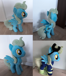 Size: 4371x5000 | Tagged: safe, artist:plushie atelier, oc, oc:sea glow, pegasus, pony, irl, male, multiple views, photo, plushie, solo, spread wings, stallion, wetsuit, wings